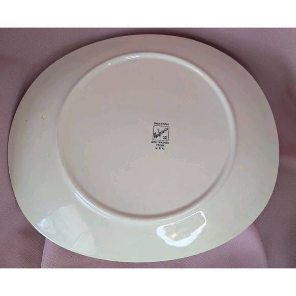 Vintage Harkerware Serving Platter, Pink, 11"x9-1/2", 1950's - Picture 5 of 7